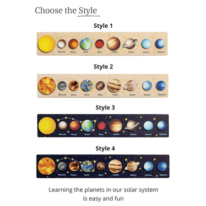 Wooden Puzzle of Solar System