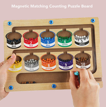 Wooden Magnetic Color Sorting Maze