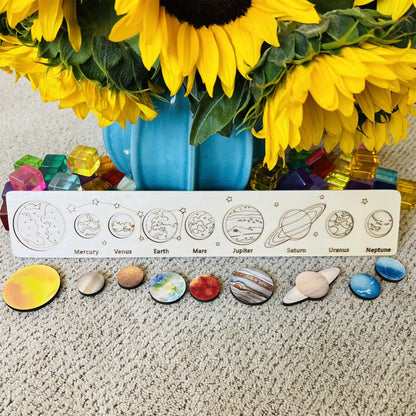 Wooden Puzzle of Solar System