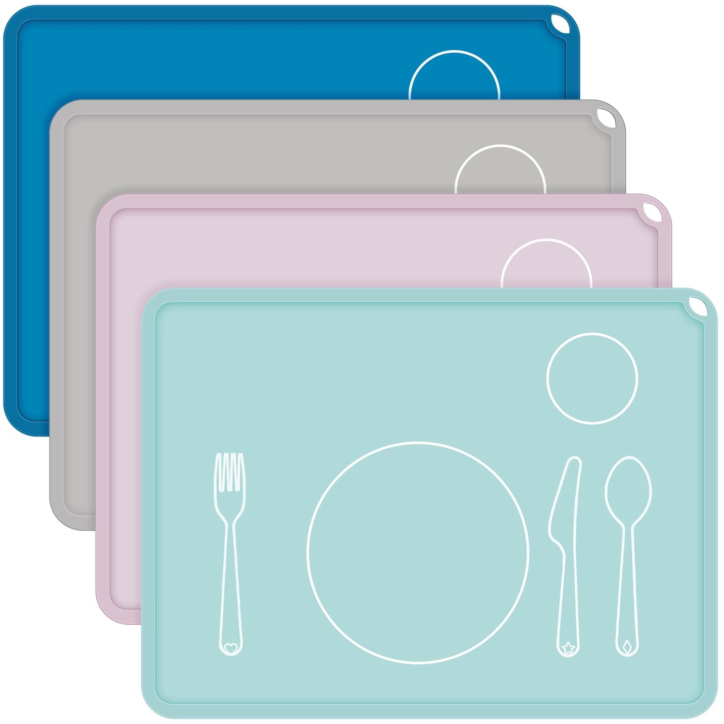 Kids Silicone Placemat for Dining Table | Table Setting Learning