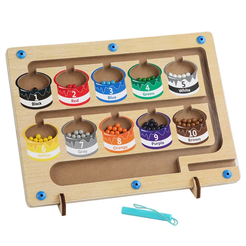 Wooden Magnetic Color Sorting Maze