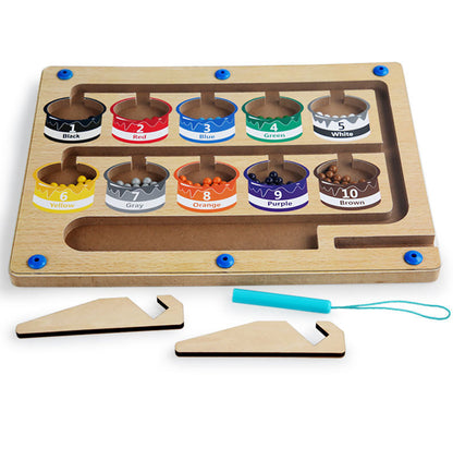 Wooden Magnetic Color Sorting Maze