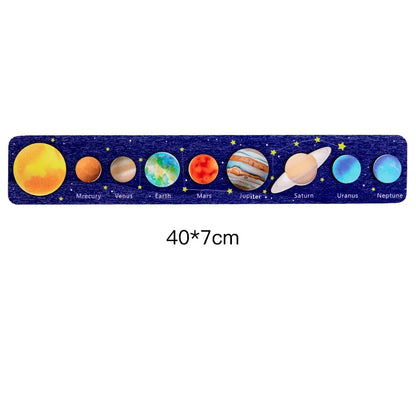 Wooden Puzzle of Solar System