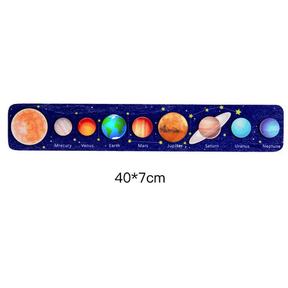 Wooden Puzzle of Solar System