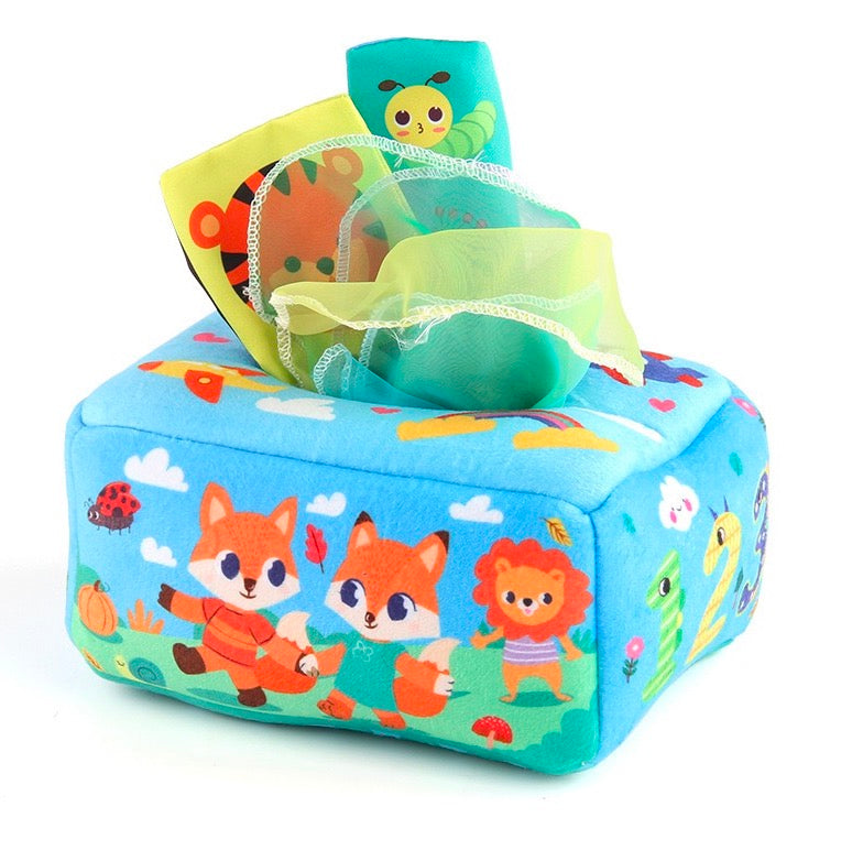 Sensorische Baby-Taschentuchbox